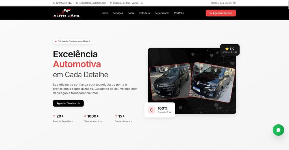 Imagem 1 do projeto Desenvolvimento de Website Institucional e Plataforma de Vendas para Rede Auto Fácil