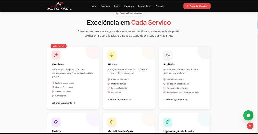 Imagem 2 do projeto Desenvolvimento de Website Institucional e Plataforma de Vendas para Rede Auto Fácil